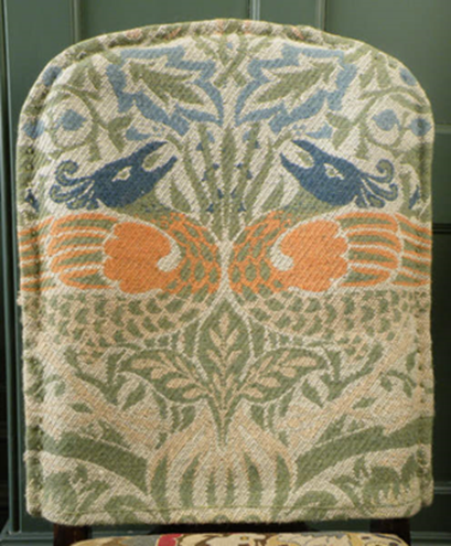 chair back covers peacock and dragon by william morris