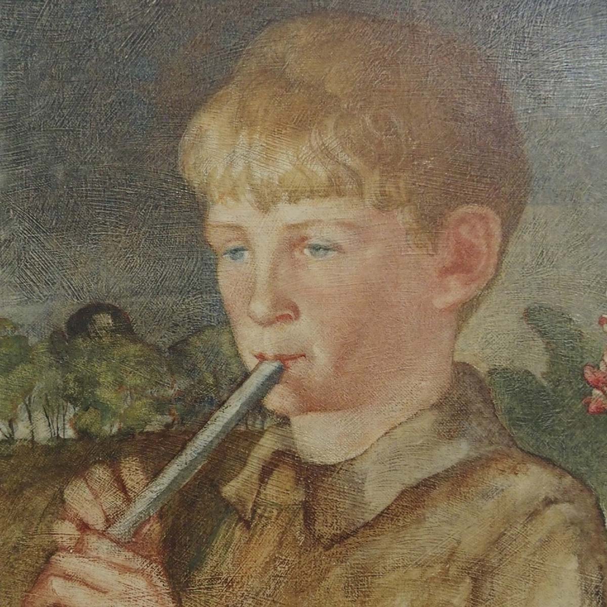 Study of a Boy Playing a Pipe by Phoebe Anna Traquair