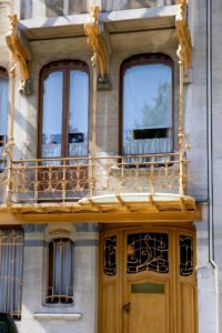 Victor Horta's House & Studio, front door and balcony